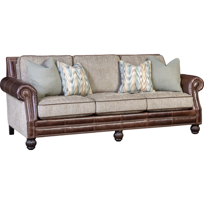 Mayo Furniture Stationary Fabric Sofa 4300LF10 Sofa - Degorgeous Plank/Vacchetta Lodge IMAGE 1