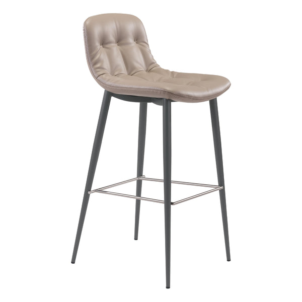 Zuo Tangiers 101086 Barstool - Taupe IMAGE 1