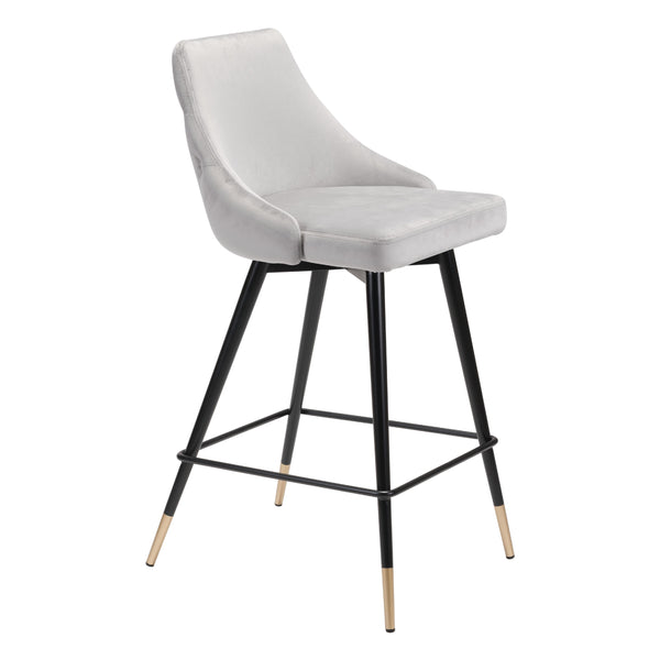Zuo Piccolo 101093 Counter Stool - Grey IMAGE 1
