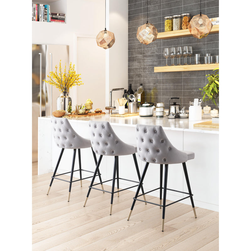 Zuo Piccolo 101093 Counter Stool - Grey IMAGE 7