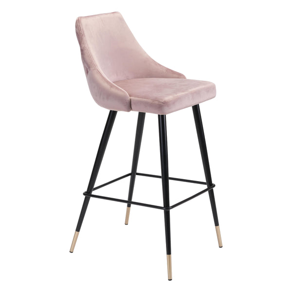Zuo Piccolo 101096 Barstool - Pink IMAGE 1