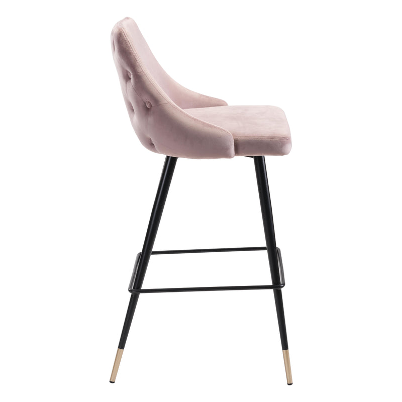 Zuo Piccolo 101096 Barstool - Pink IMAGE 2