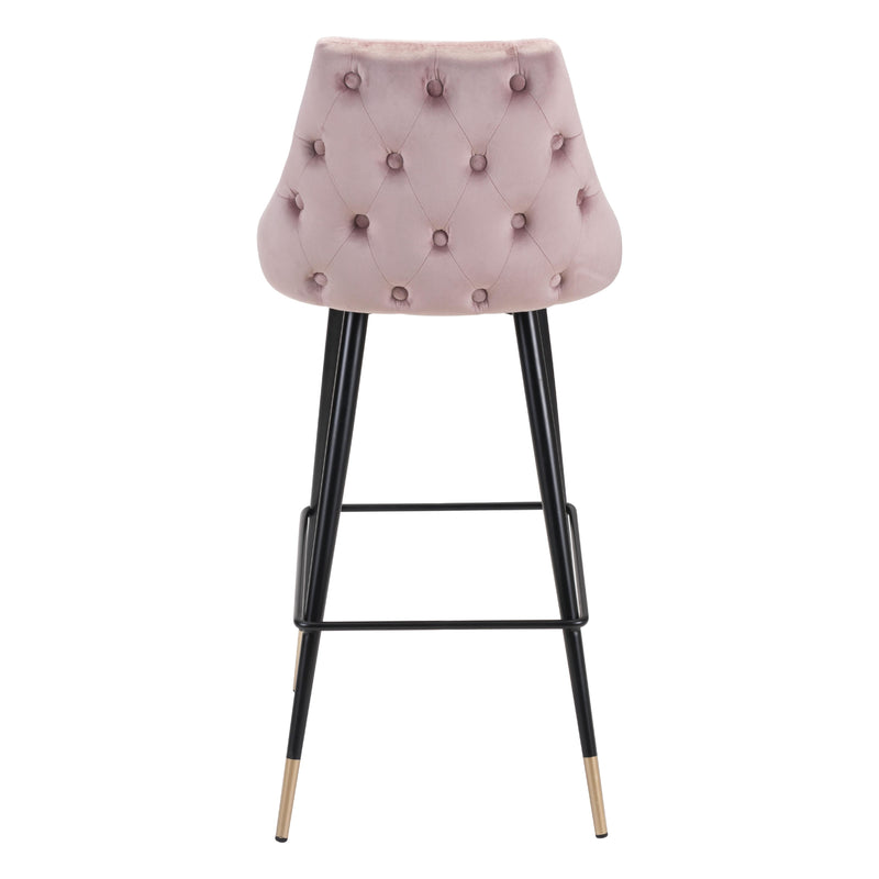 Zuo Piccolo 101096 Barstool - Pink IMAGE 4