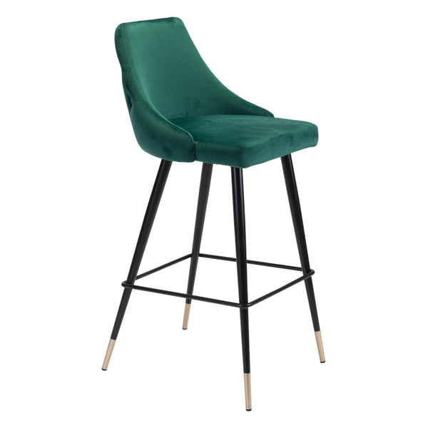 Zuo Piccolo 101098 Barstool - Green IMAGE 1