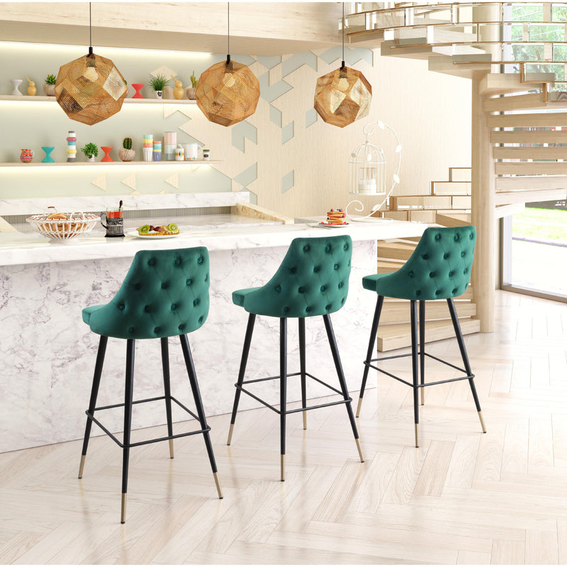 Zuo Piccolo 101098 Barstool - Green IMAGE 7