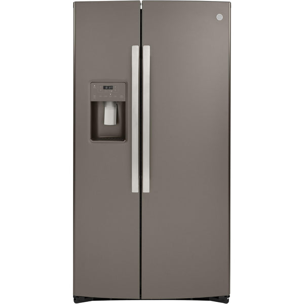 GE 36-inch, 21.8 cu.ft. Counter-Depth Side-by-Side Refrigerator with Water and Ice Dispensing System GZS22IMNES IMAGE 1