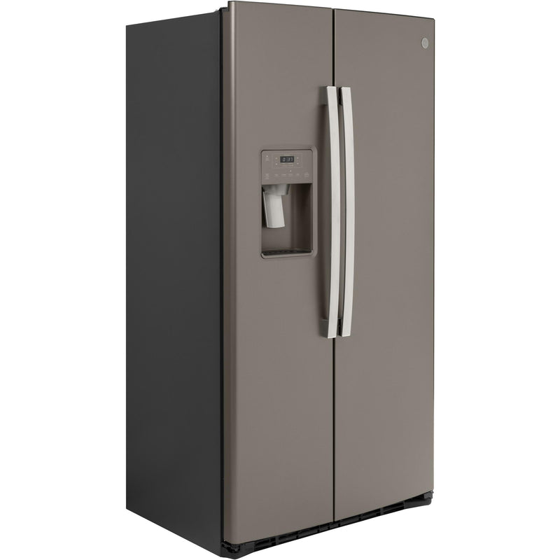 GE 36-inch, 21.8 cu.ft. Counter-Depth Side-by-Side Refrigerator with Water and Ice Dispensing System GZS22IMNES IMAGE 5