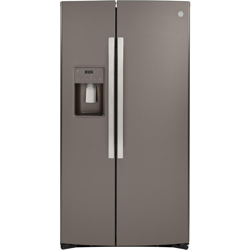 GE 36-inch, 25.1 cu.ft. Freestanding Side-by-Side Refrigerator with Water and Ice Dispensing System GSS25IMNES IMAGE 1