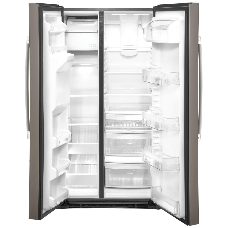 GE 36-inch, 25.1 cu.ft. Freestanding Side-by-Side Refrigerator with Water and Ice Dispensing System GSS25IMNES IMAGE 3