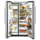 GE 36-inch, 25.1 cu.ft. Freestanding Side-by-Side Refrigerator with Water and Ice Dispensing System GSS25IYNFS IMAGE 4