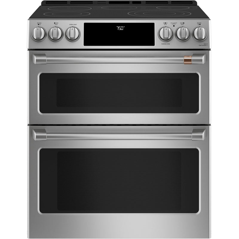 Café 30-inch Slide-in Electric Range with Convection CES750P2MS1 IMAGE 1