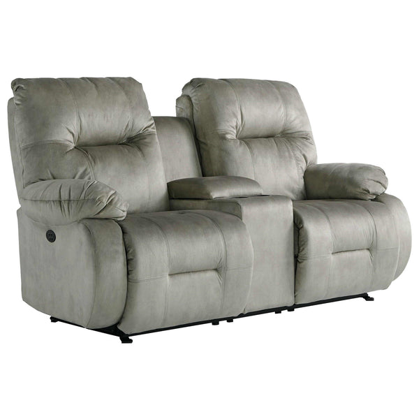 Best Home Furnishings Brinley Reclining Fabric Loveseat with Console Brinley L700CA4 Space Saver Loveseat with Console IMAGE 1