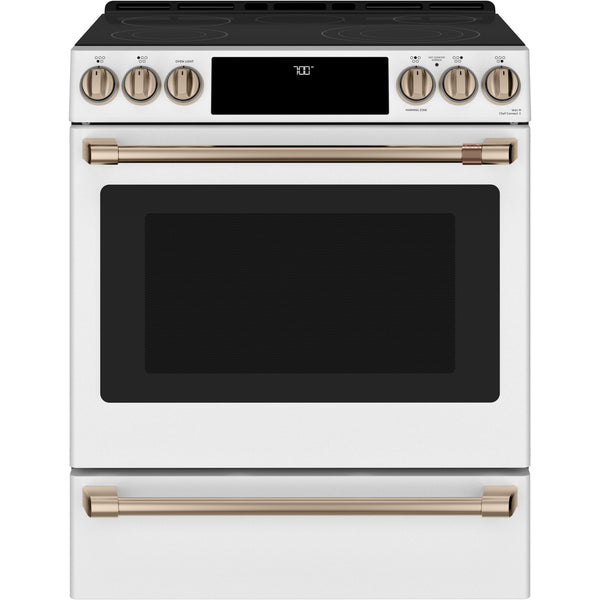 Café 30-inch Slide-in Electric Range with Warming Drawer CES700P4MW2 IMAGE 1