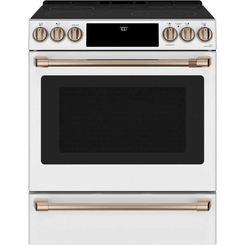 Café 30-inch Slide-in Electric Range with Warming Drawer CES700P4MW2 IMAGE 1