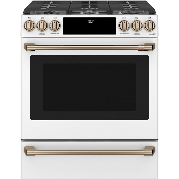 Café 30-inch Slide-in Gas Range with Convection Technology CGS700P4MW2 IMAGE 1