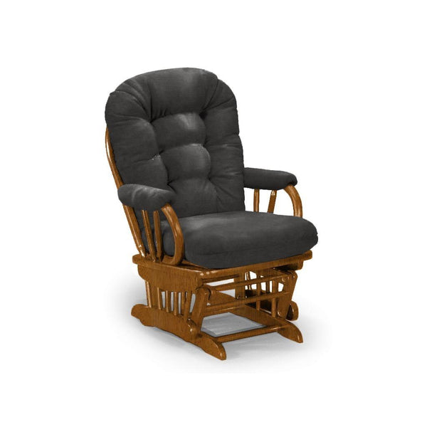 Best Home Furnishings Sona Glider Fabric Chair Sona C4137VC Glider Rocking Chair with Ottoman - Grey IMAGE 1