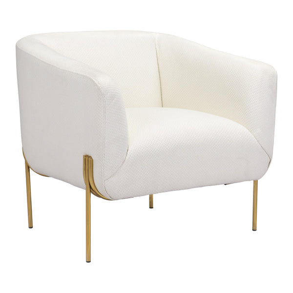 Zuo Micaela 101258 Armchair - Ivory IMAGE 1