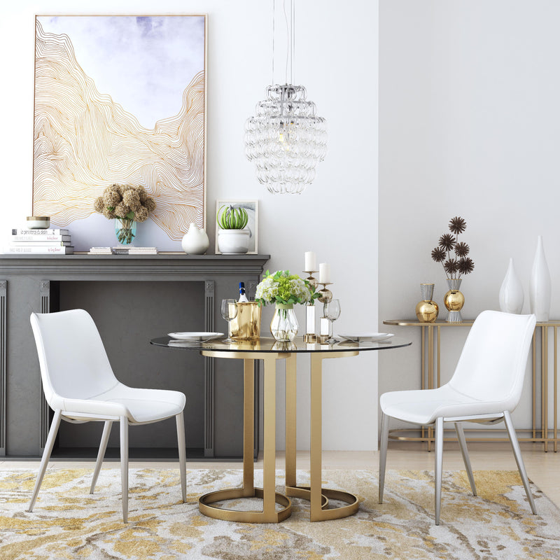 Zuo Magnus 101270 Dining Chair - White & Silver IMAGE 6