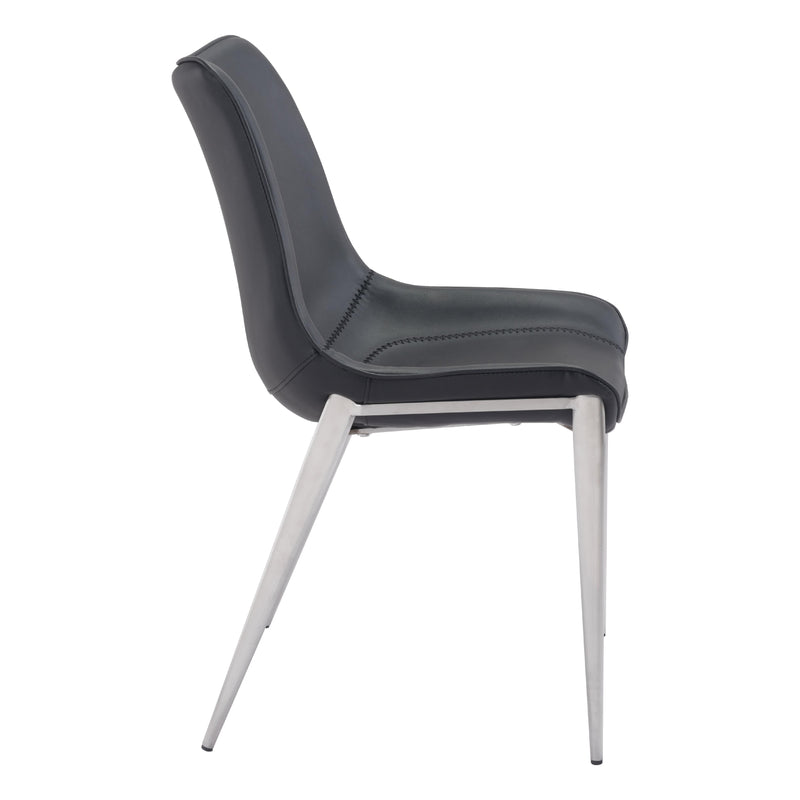 Zuo Magnus 101271 Dining Chair - Black & Silver IMAGE 2
