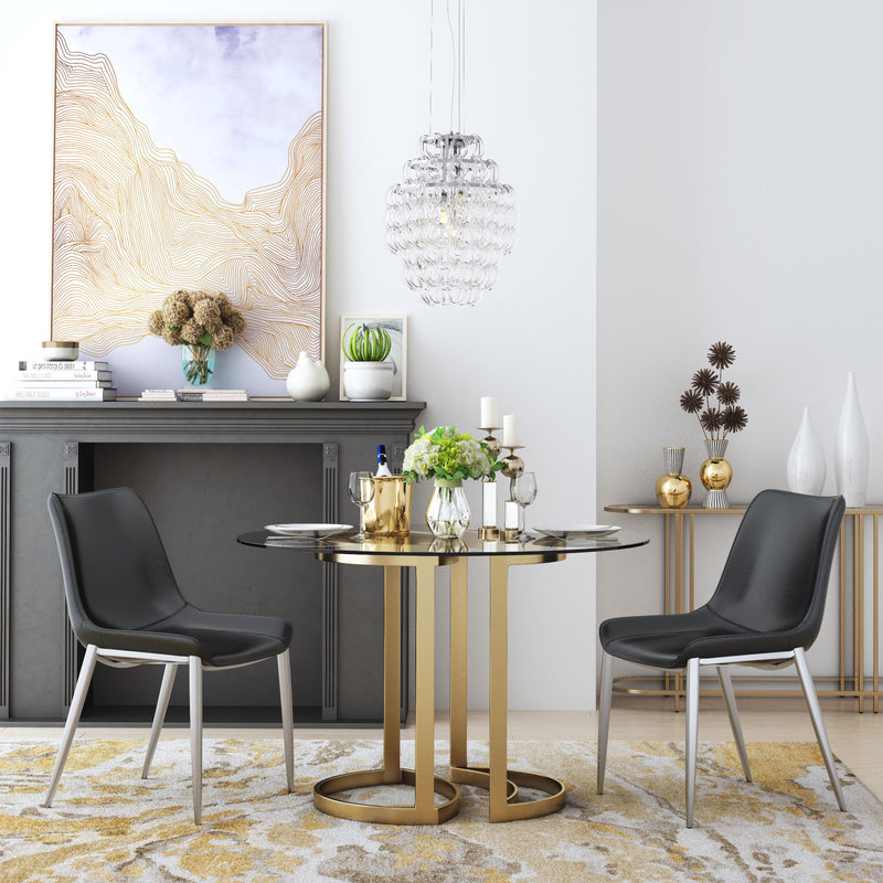 Zuo Magnus 101271 Dining Chair - Black & Silver IMAGE 6