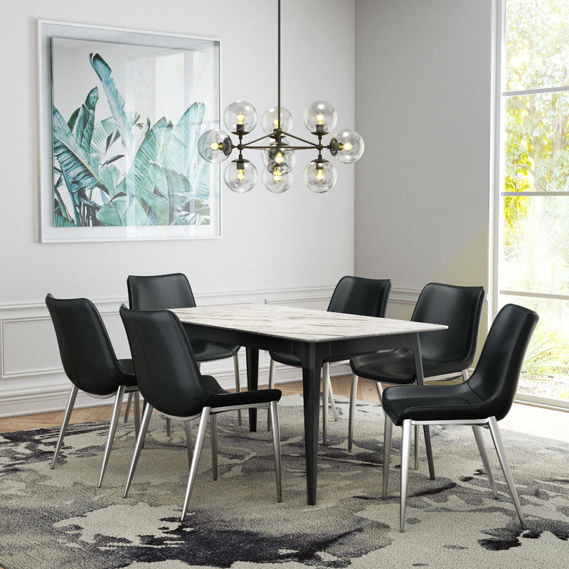 Zuo Magnus 101271 Dining Chair - Black & Silver IMAGE 7
