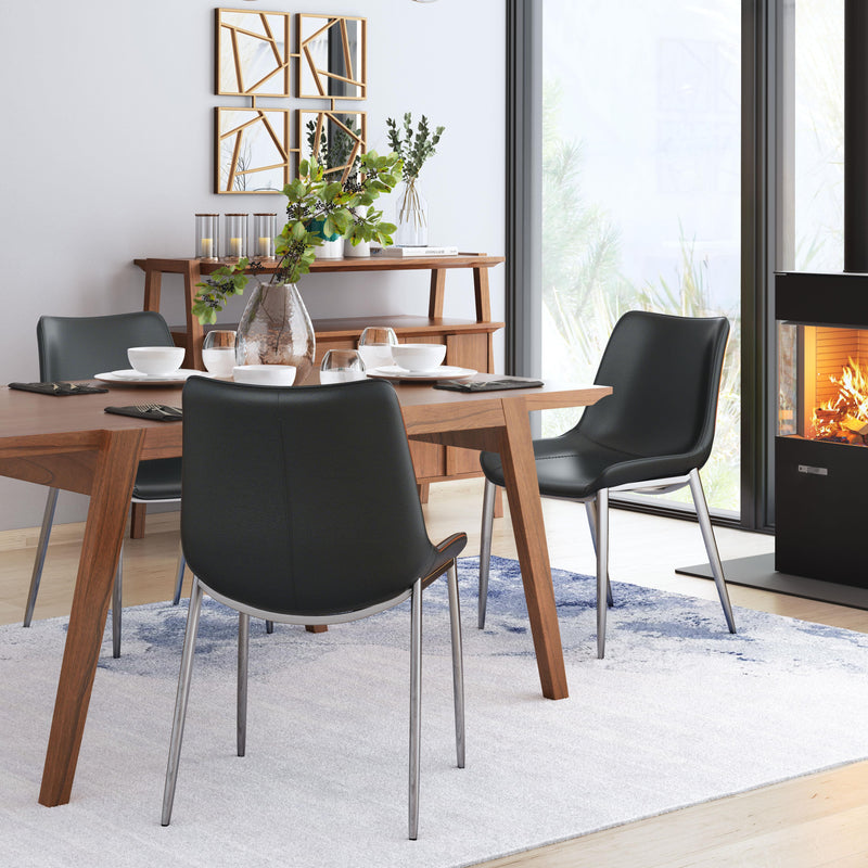 Zuo Magnus 101271 Dining Chair - Black & Silver IMAGE 8