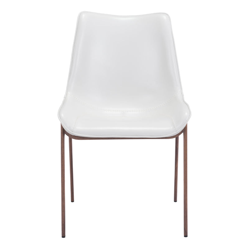 Zuo Magnus 101273 Dining Chair - White & Walnut IMAGE 3