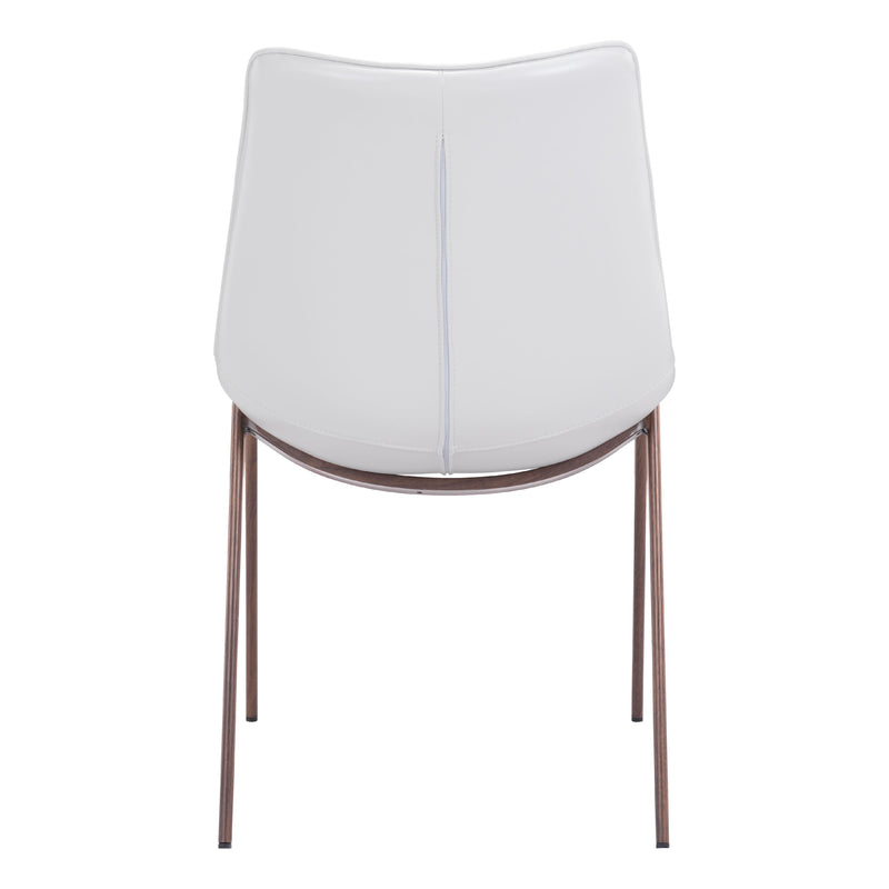 Zuo Magnus 101273 Dining Chair - White & Walnut IMAGE 4