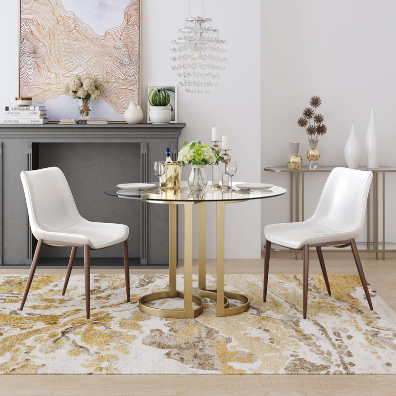 Zuo Magnus 101273 Dining Chair - White & Walnut IMAGE 6