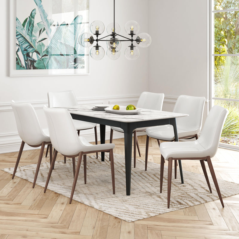 Zuo Magnus 101273 Dining Chair - White & Walnut IMAGE 7