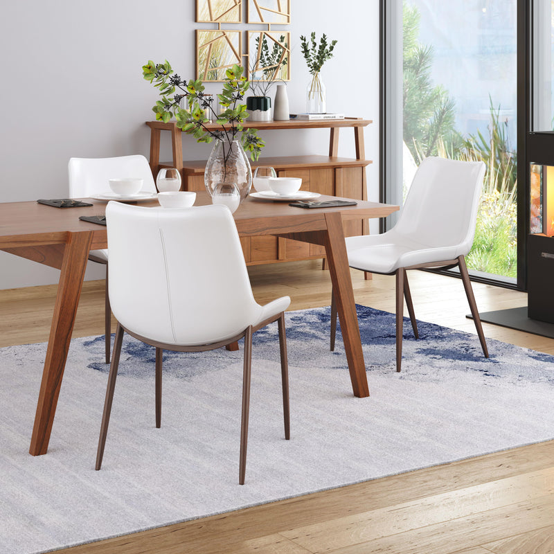 Zuo Magnus 101273 Dining Chair - White & Walnut IMAGE 8
