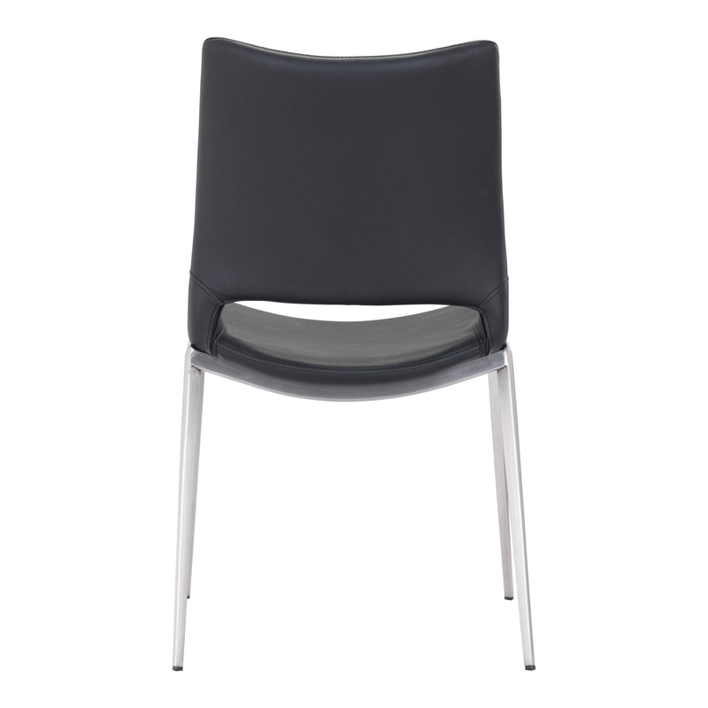 Zuo Ace 101280 Dining Chair - Black & Silver IMAGE 4