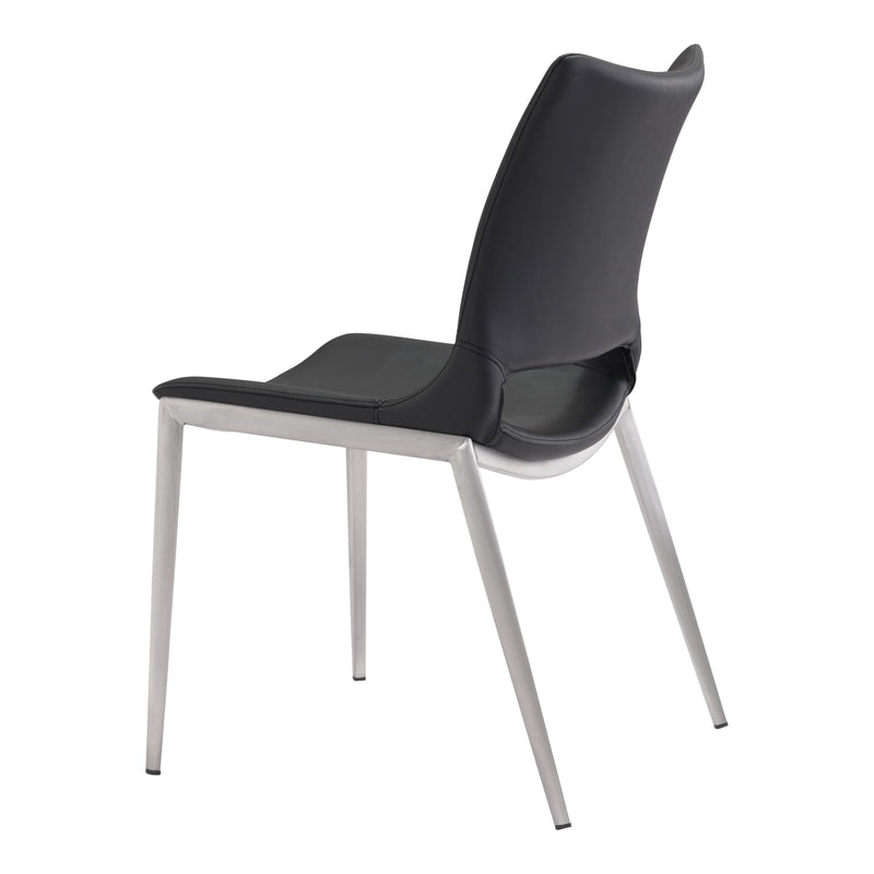 Zuo Ace 101280 Dining Chair - Black & Silver IMAGE 5