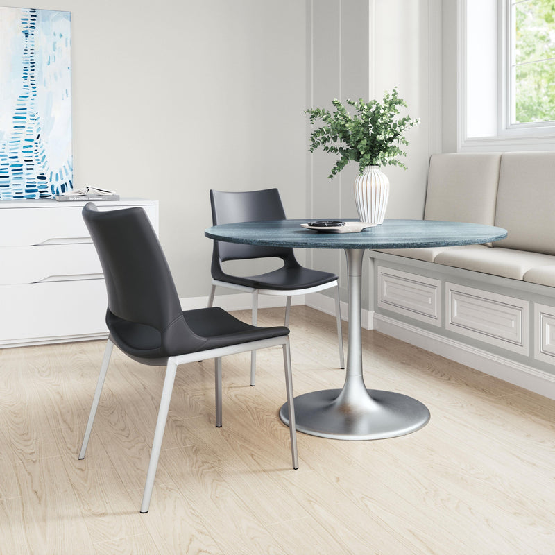 Zuo Ace 101280 Dining Chair - Black & Silver IMAGE 9