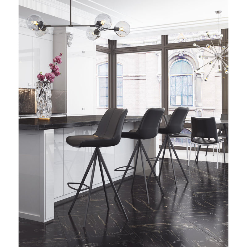 Zuo Aki 101289 Barstool - Black IMAGE 7