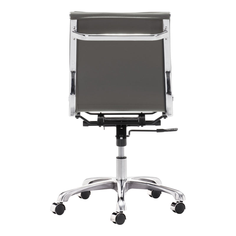 Zuo Lider Plus 215233 Armless Office Chair - Grey IMAGE 4