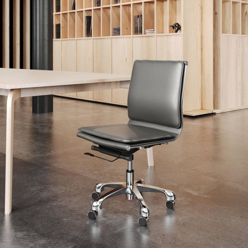 Zuo Lider Plus 215233 Armless Office Chair - Grey IMAGE 7
