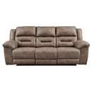 Signature Design by Ashley Stoneland Reclining Leather Look Sofa 3990588 IMAGE 1