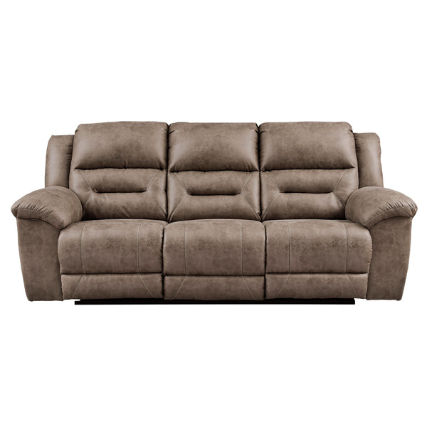 Signature Design by Ashley Stoneland Reclining Leather Look Sofa 3990588 IMAGE 1