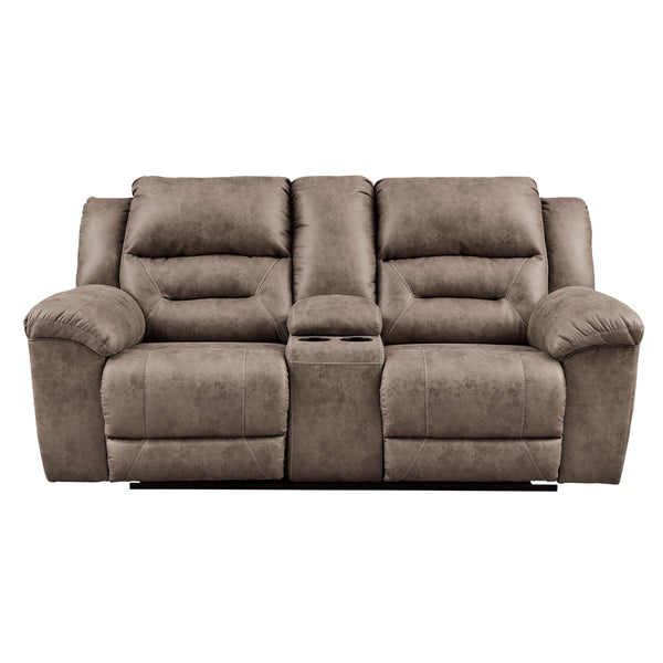 Signature Design by Ashley Stoneland Reclining Leather Look Loveseat 3990594 IMAGE 1