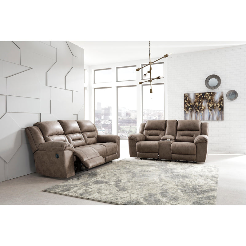 Signature Design by Ashley Stoneland Reclining Leather Look Loveseat 3990594 IMAGE 5