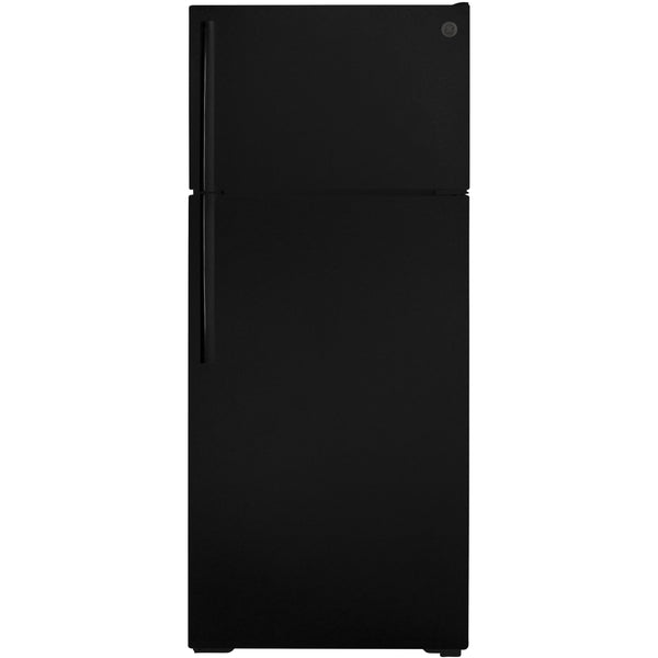 GE 17.5 cu. ft. Top Freezer Refrigerator with Factory-Installed Icemaker GIE18DTNRBB IMAGE 1