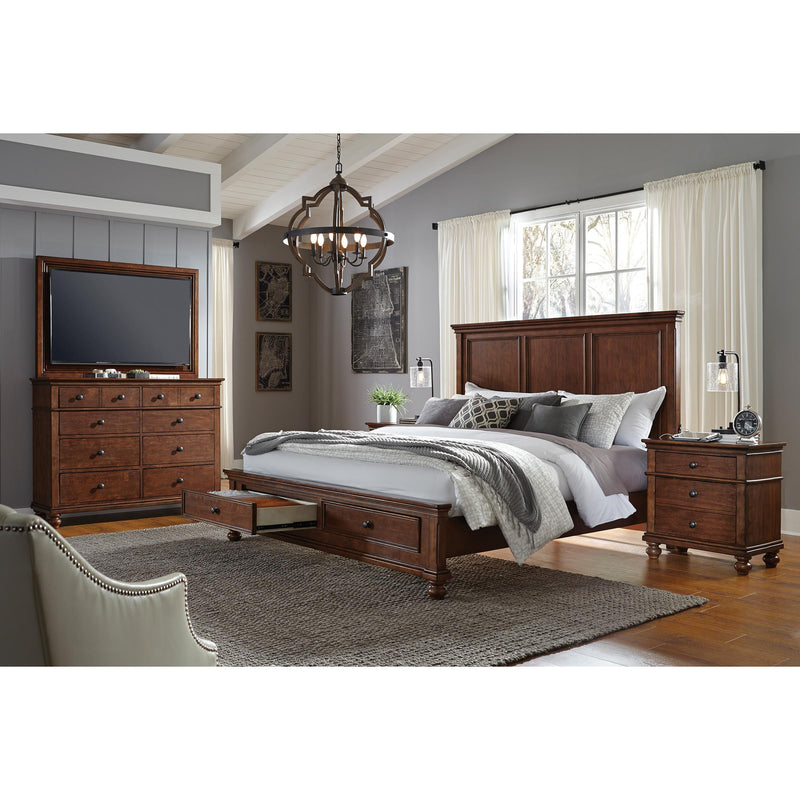 Aspen Home Oxford Queen Panel Bed with Storage I07-402-WBR/107-403-WBR/107-412-WBR IMAGE 3