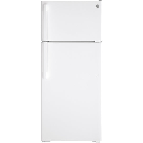 GE 17.5 cu. ft. Top Freezer Refrigerator with Factory-Installed Icemaker GIE18DTNRWW IMAGE 1