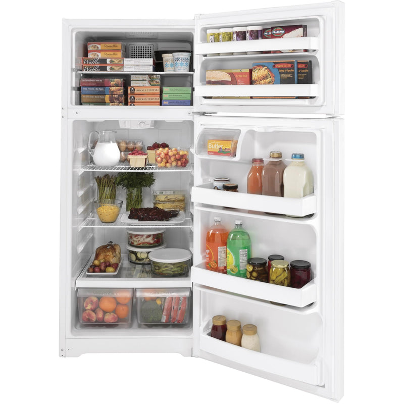 GE 28-inch, 17.5 cu. ft. Top-Freezer Refrigerator GTS18DTNRWW IMAGE 3