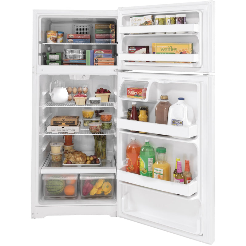 GE 28-inch, 16.6 cu. ft. Top-Freezer Refrigerator GTS17DTNRWW IMAGE 3