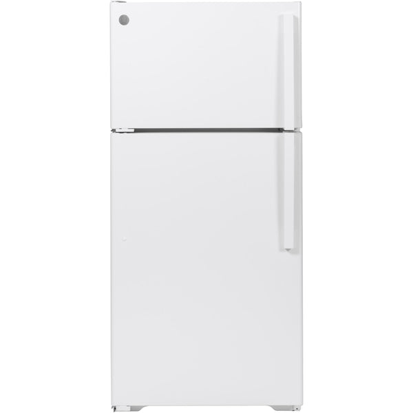 GE 28-inch, 15.6 cu. ft. Top-Freezer Refrigerator GTE16GTNLWW IMAGE 1