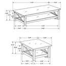 5909 Coaster Rachelle 3-Piece Occasional Table Set Deep Merlot