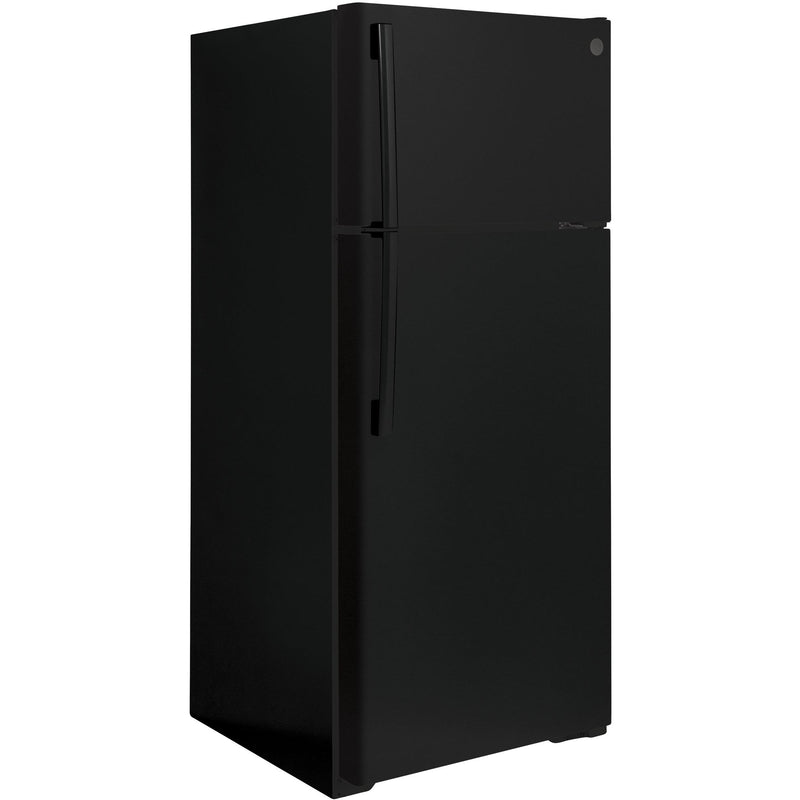 GE 28-inch, 17.5 cu.ft. Freestanding Top Freezer Refrigerator with LED Lighting GTS18GTNRBB IMAGE 2