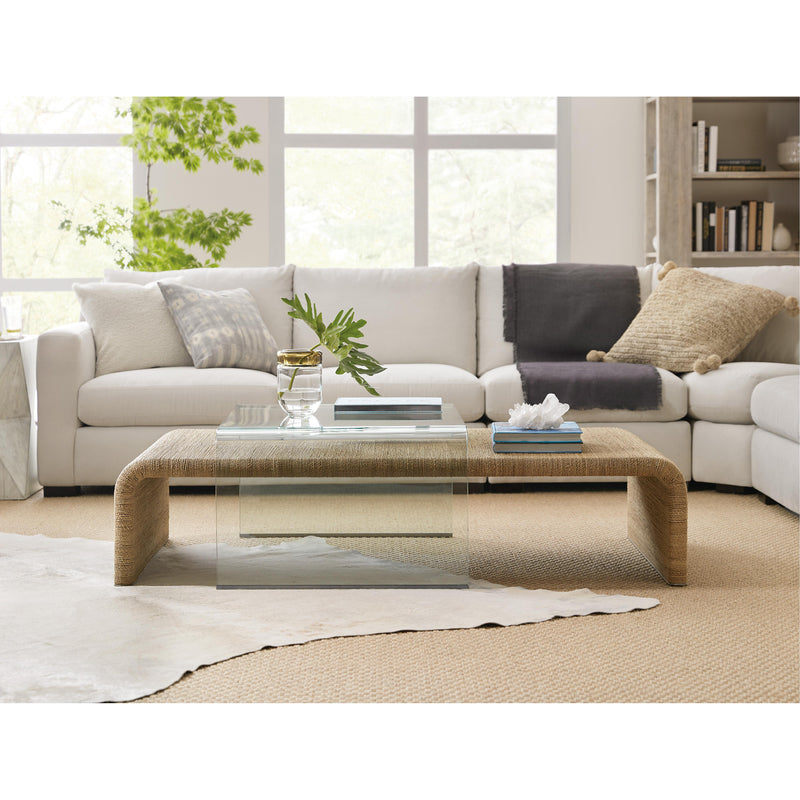 Hooker Furniture 1672-80210-80 Amani Rope and Glass Cocktail Table IMAGE 5